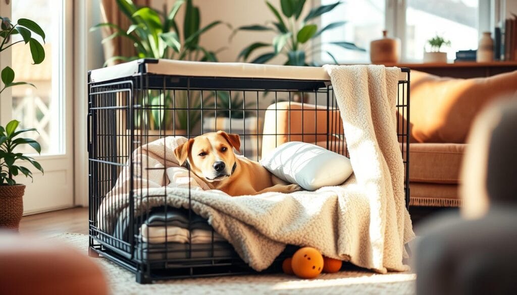 Crate training adult dogs