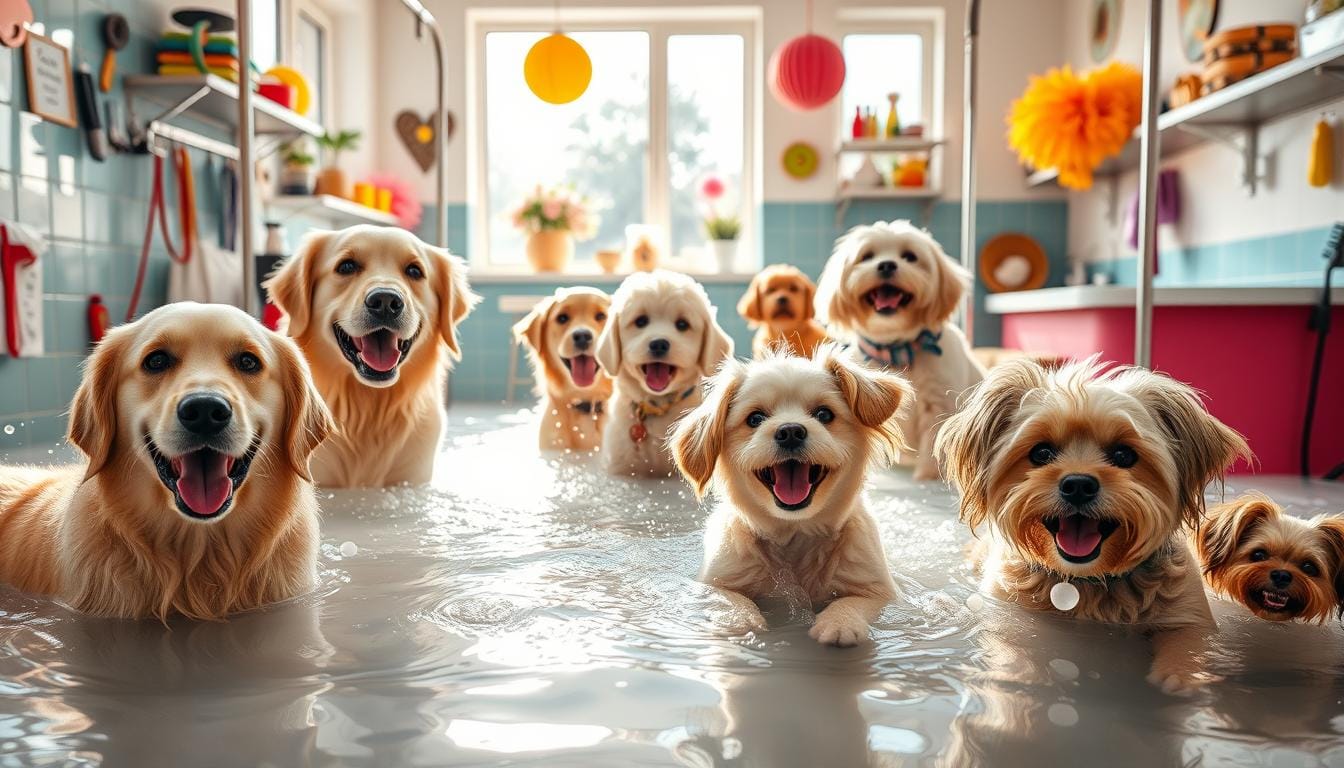 happy dogs grooming