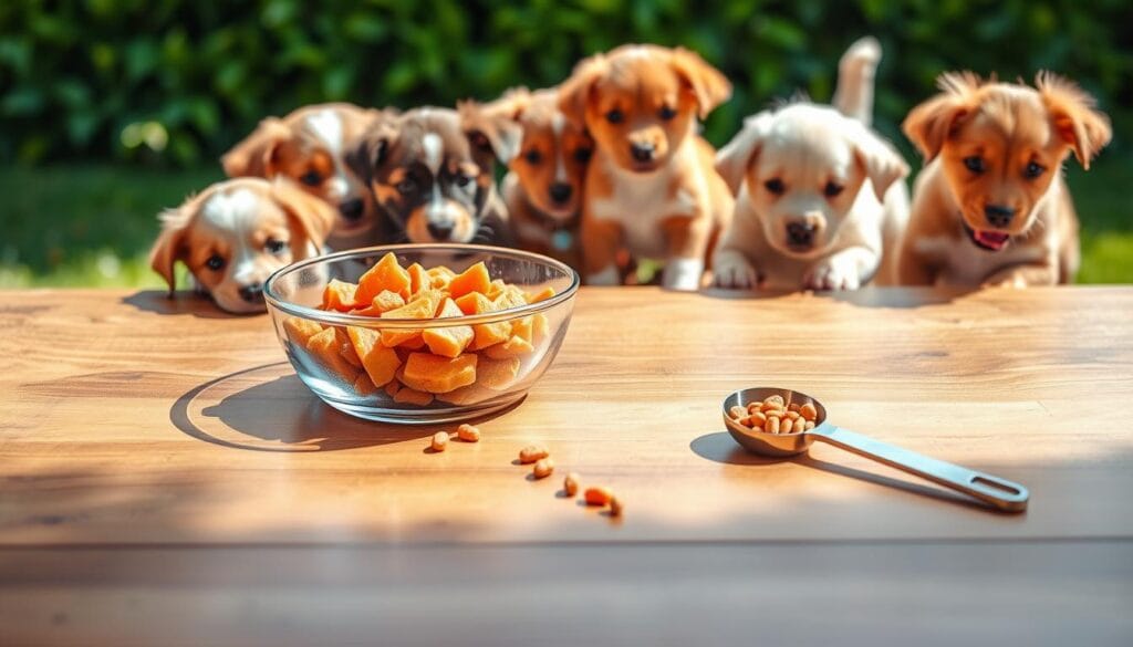 salmon puppy food portion control