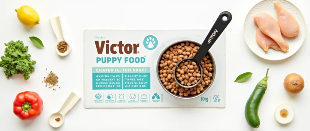 victor puppy food portions