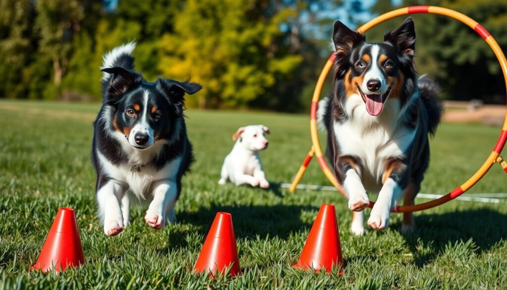 Border Collie and Australian Shepherd training