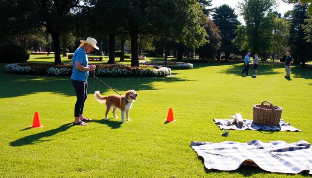 leash training environment