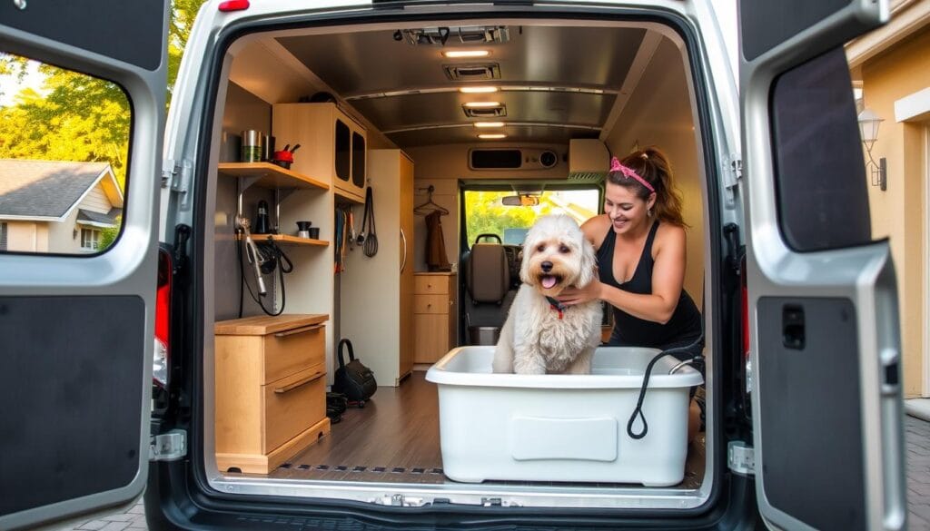 mobile dog grooming process