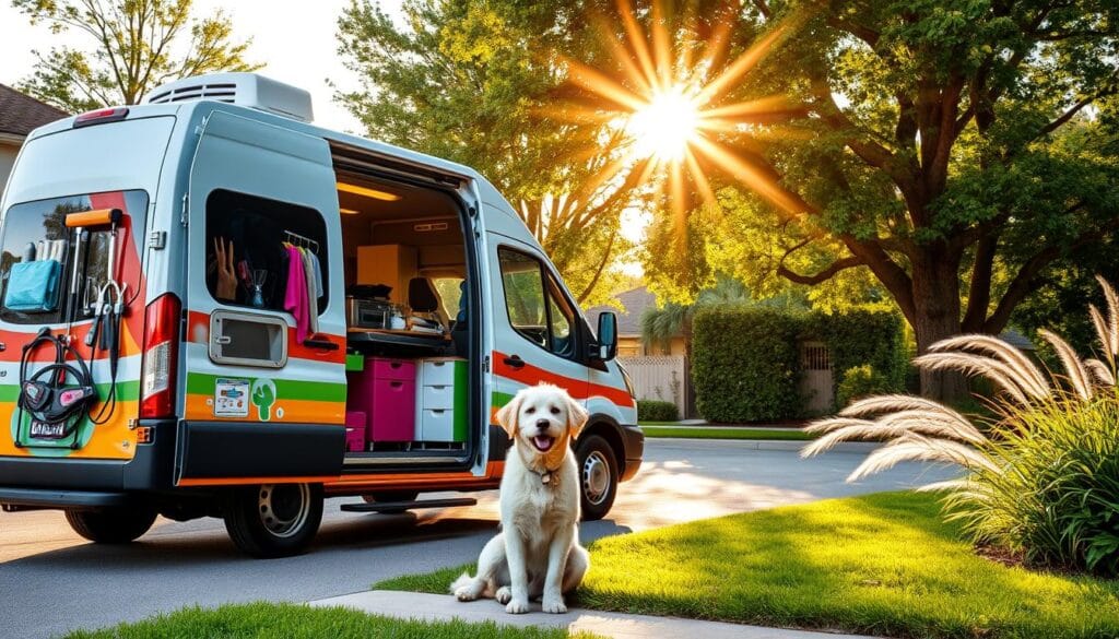 mobile pet grooming service